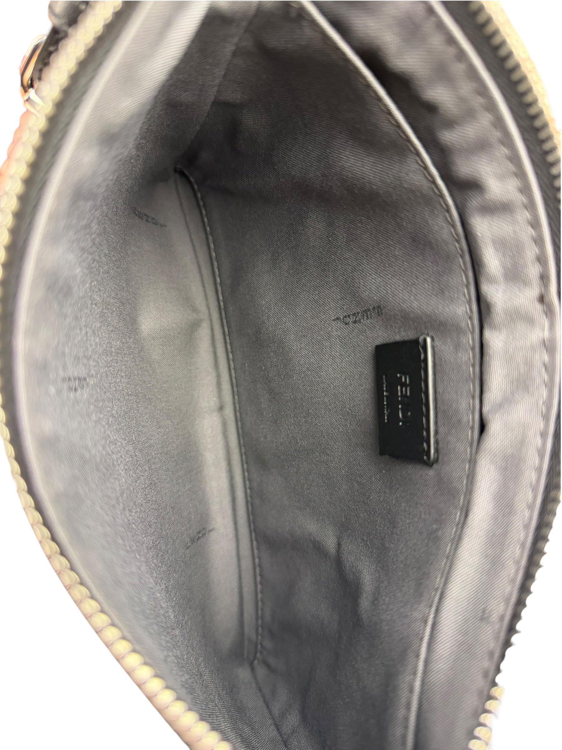 Fendi Roma Black Calf Leather Pochette Crossbody
