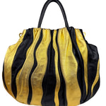 Prada Bicolor Leather Nappa Waves Tote Bag
