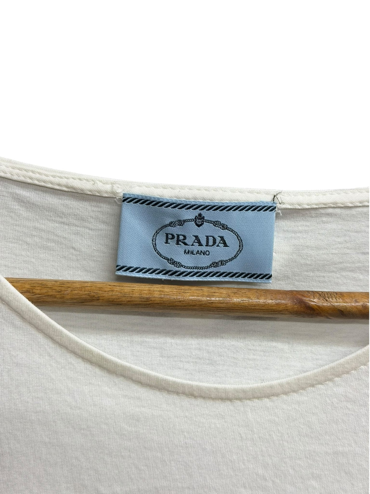 Prada White Cotton Pocket Tank Top