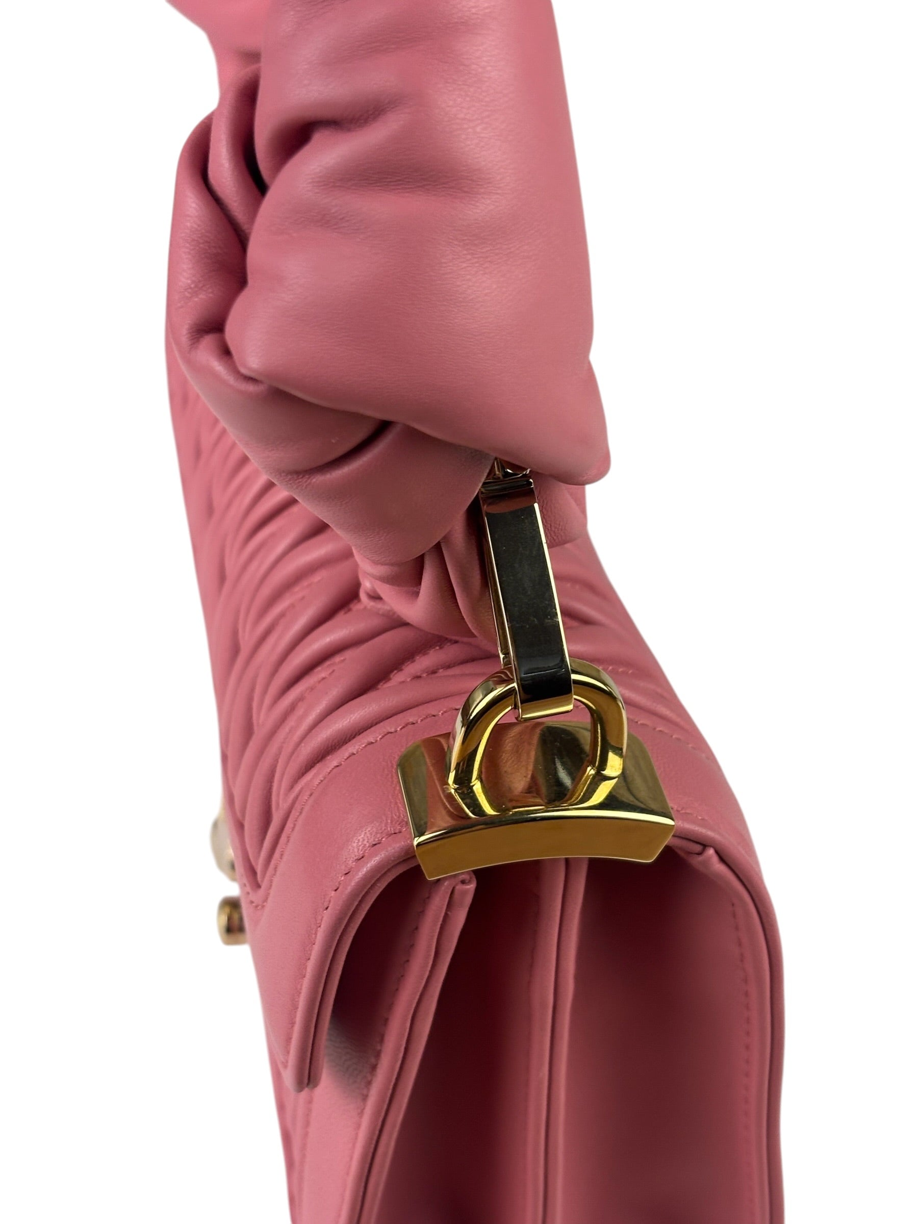 Miu Miu Pink Confidential Nappa Matelassè Leather Shoulder Bag