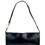 Salvatore Ferragamo Vintage Black Gancini Leather Baguette