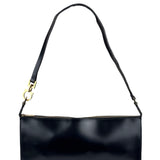 Salvatore Ferragamo Vintage Black Gancini Leather Baguette