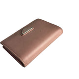 Prada Pink Saffiano Leather Compact Wallet