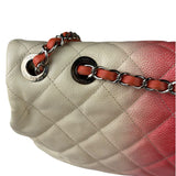 Chanel Quilted Caviar Ivory/Pink Ombre Jumbo Flap 2013