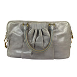Miu Miu Vintage Pale Grey Vitello Leather Two-Way Bag