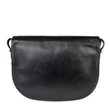 Christian Dior Vintage Black Leather Rounded Flap Bag
