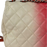 Chanel Quilted Caviar Ivory/Pink Ombre Jumbo Flap 2013