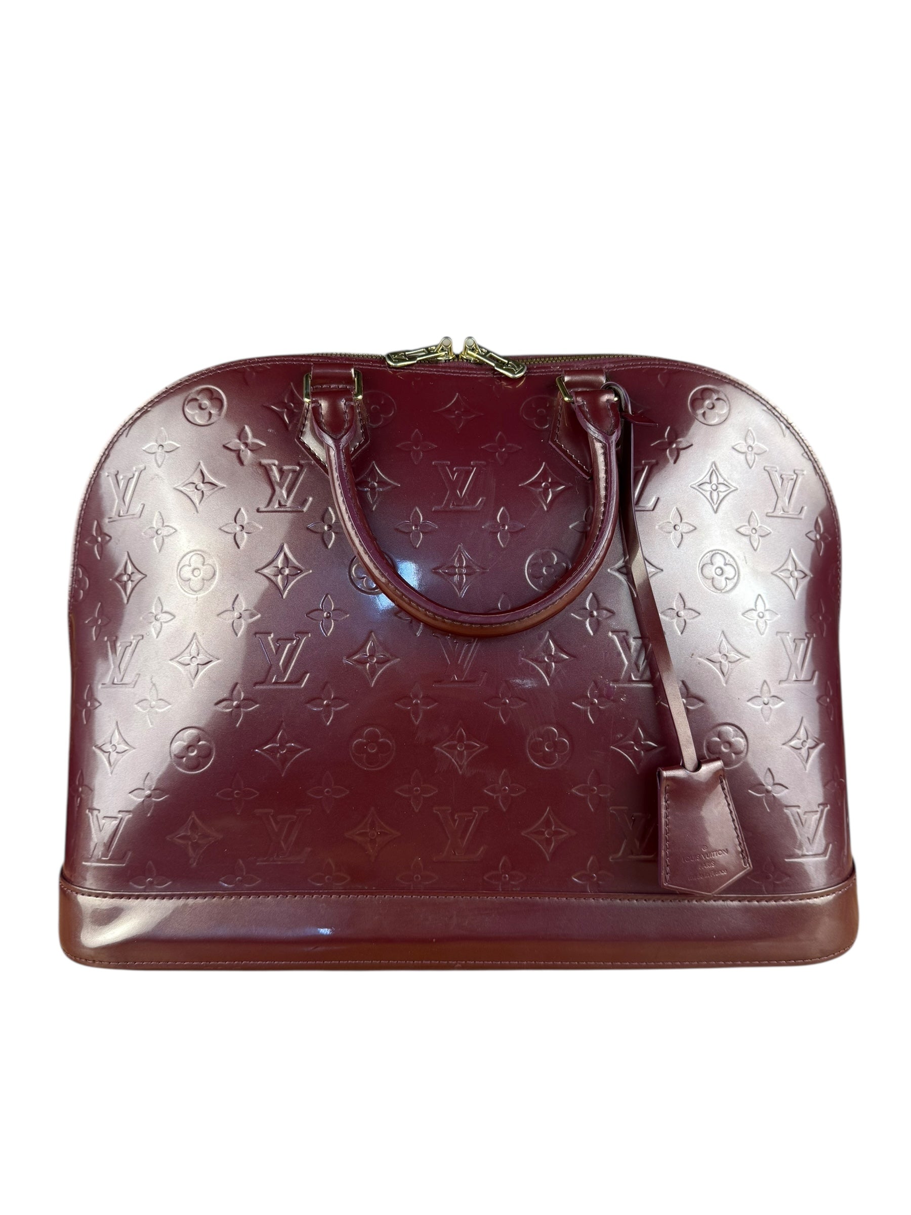 Louis Vuitton Monogram Vernis Alma GM Burgundy