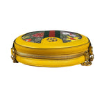 Gucci Ophidia Yellow GG Flora Round Shoulder Bag