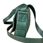 Bottega Veneta Forest Green Intrecciato Cassette Crossbody