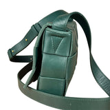 Bottega Veneta Forest Green Intrecciato Cassette Crossbody