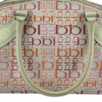 Burberry Blue Label Pink Multi Logo Bowler Bag