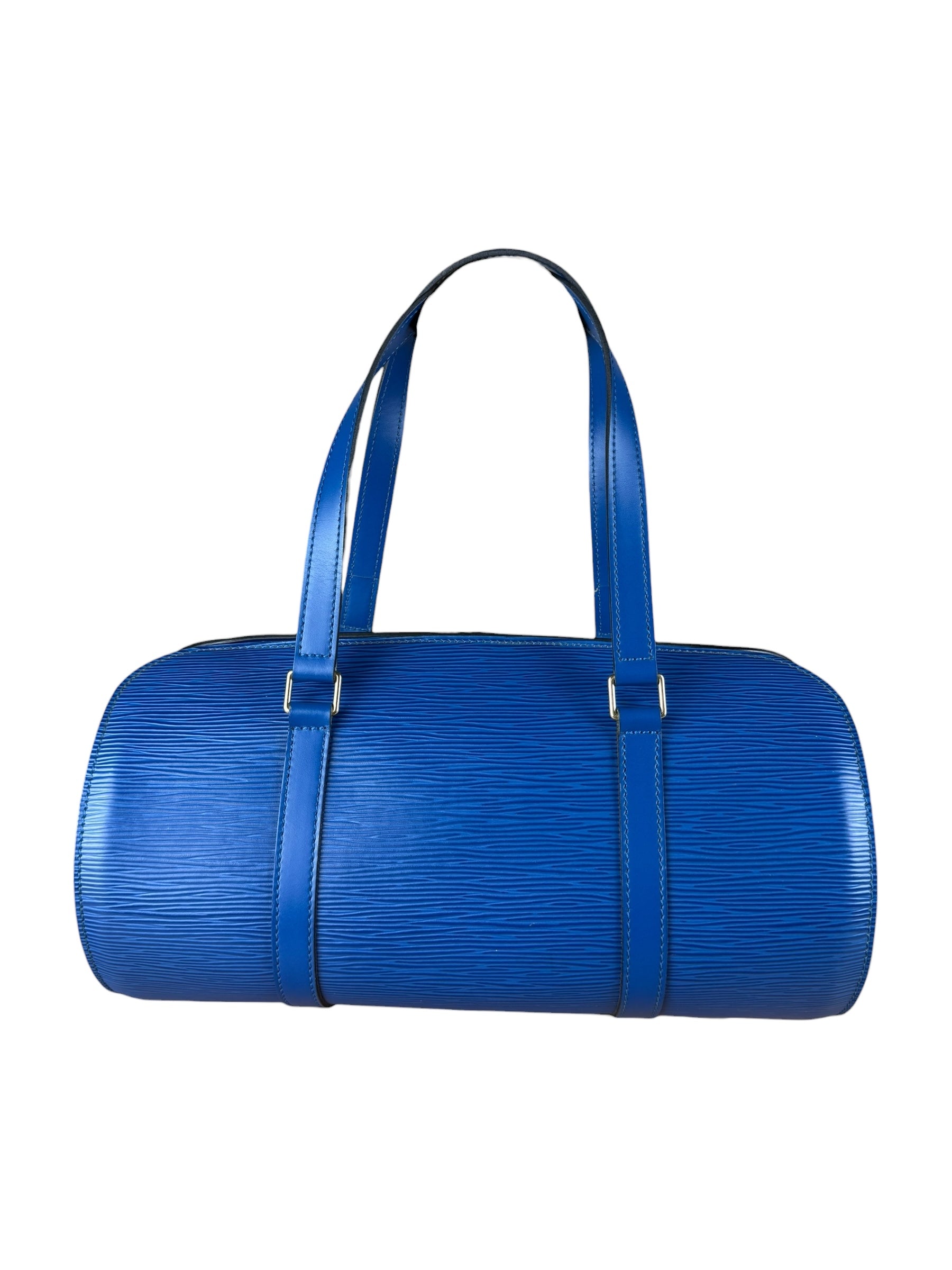 Louis Vuitton Blue Epi Soufflot Handbag