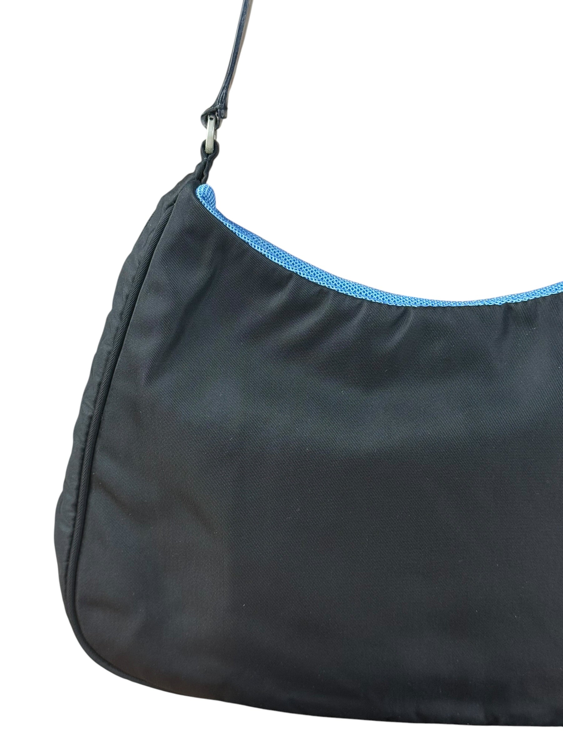 Prada Vintage Black Nylon Pochette