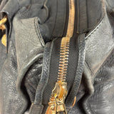 Balenciaga Black Leather Giant Gold City Two-Way Bag 21