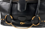 Gucci Vintage Black Horsebit Flap Bag