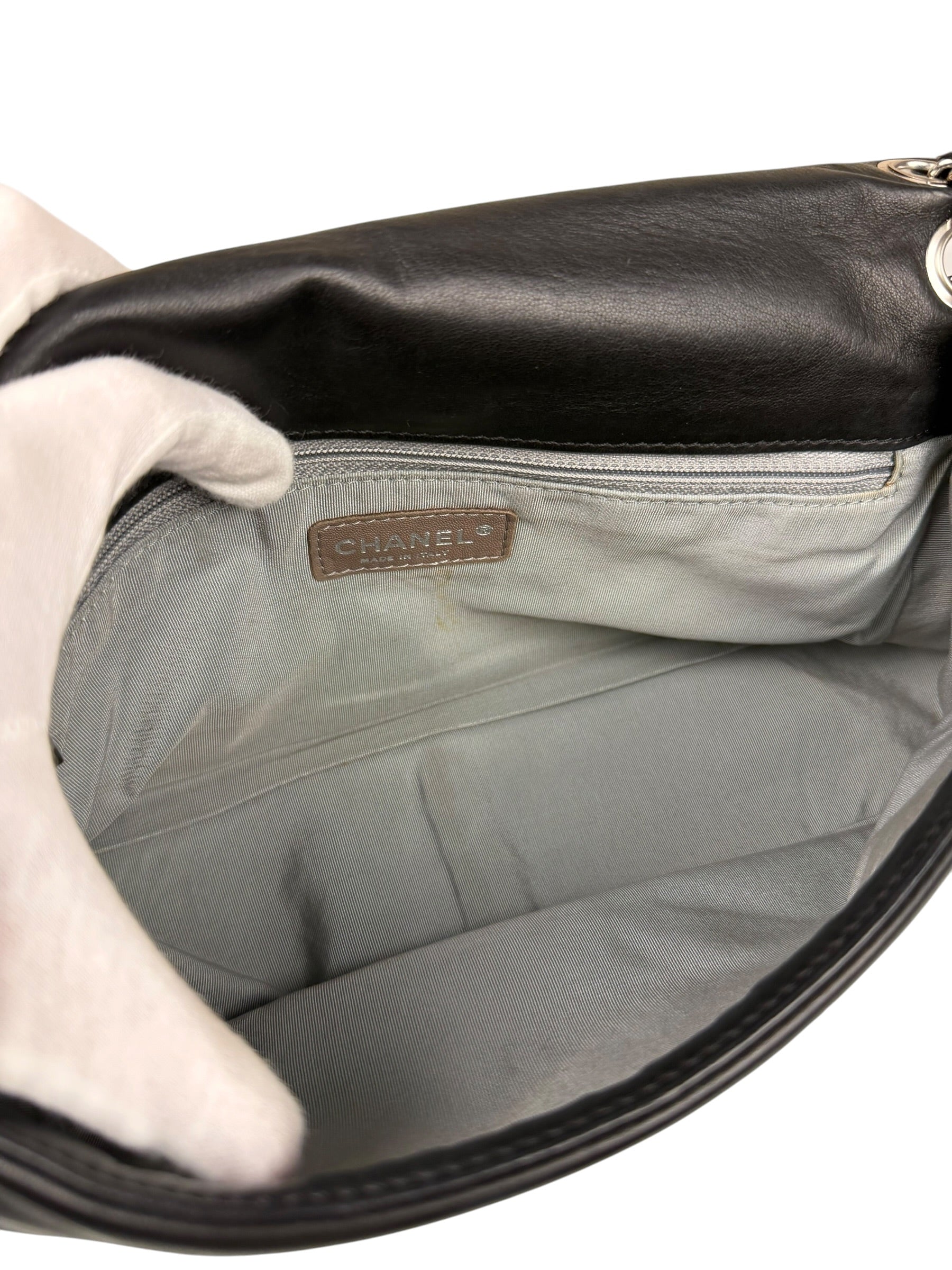 Chanel Black Leather CC Mirrored Mosaic Flap Bag 2008