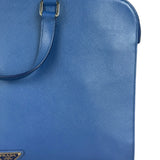 Prada Blue Saffiano Leather 2Way Briefcase Bag