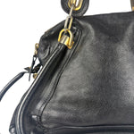 Chloe Black Leather Paraty Shoulder Bag