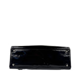 Chanel Vintage Black Patent Leather Envelope Chain Shoulder Bag 1998