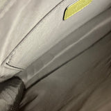 Versace Green Croc-Embossed Medusa Leather Clutch