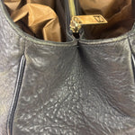 Fendi Vintage Black Leather Mia Chain Tote