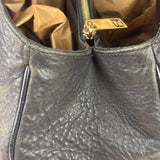 Fendi Vintage Black Leather Mia Chain Tote