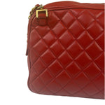 Chanel Red Quilted Leather Camera Bag 2012