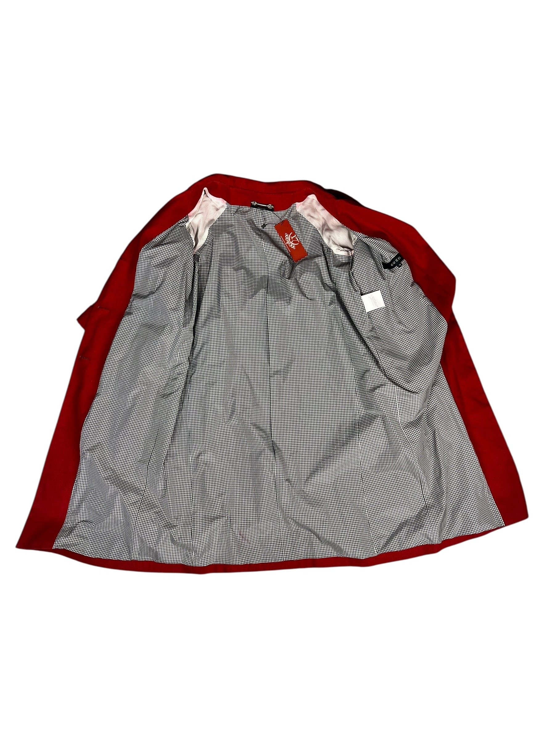 Gucci Vintage Red Trench Coat