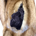 Vintage Long Brown Fur Striped Mink Coat
