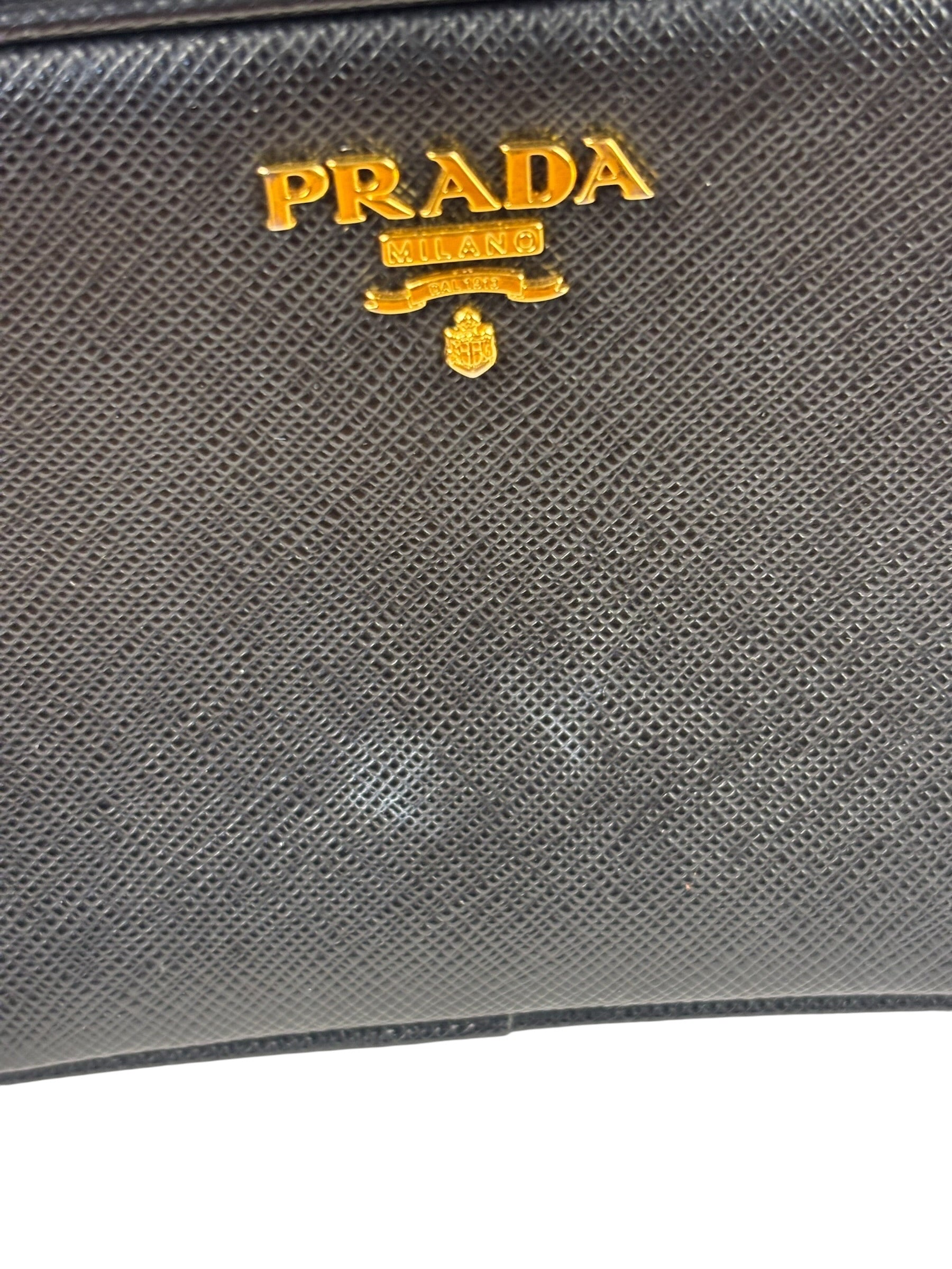 Prada Black Saffiano Leather Mini Camera Bag