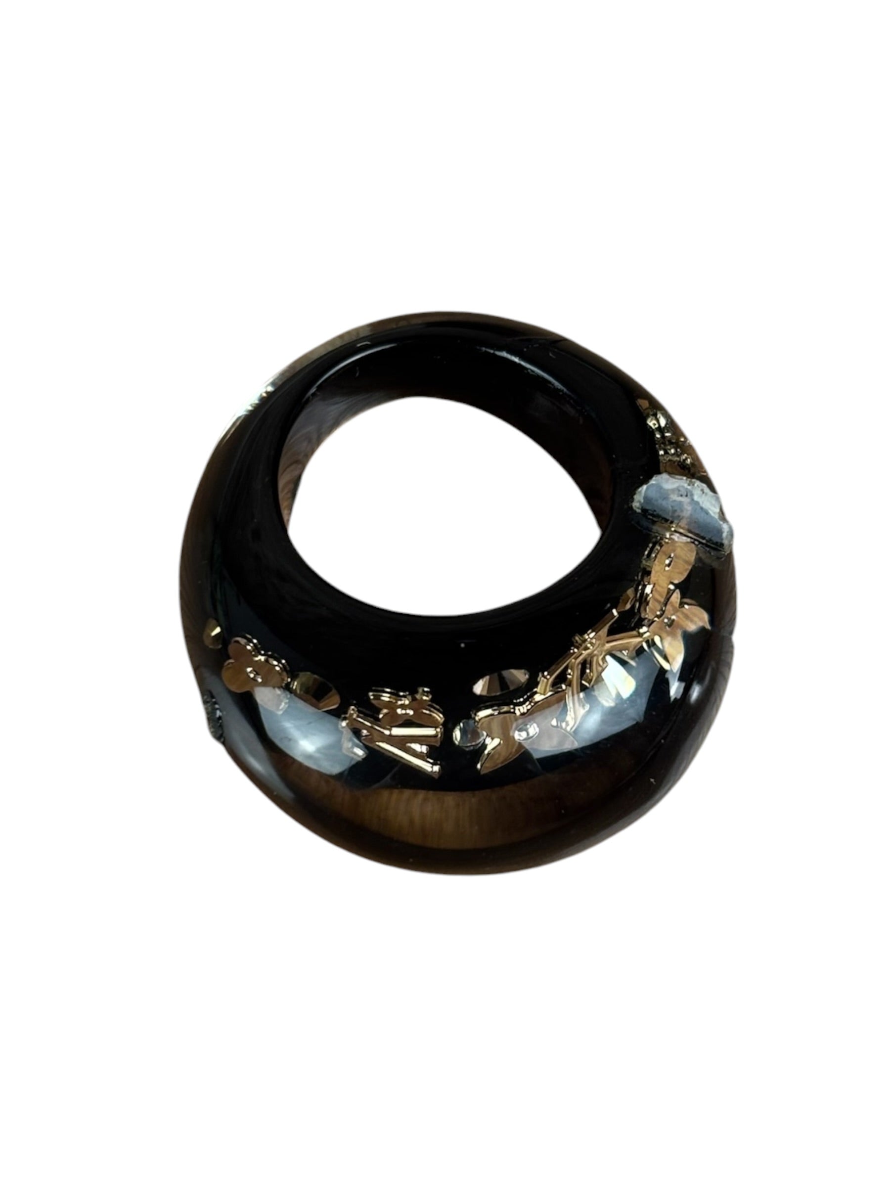 Louis Vuitton Black Resin Inclusion Ring