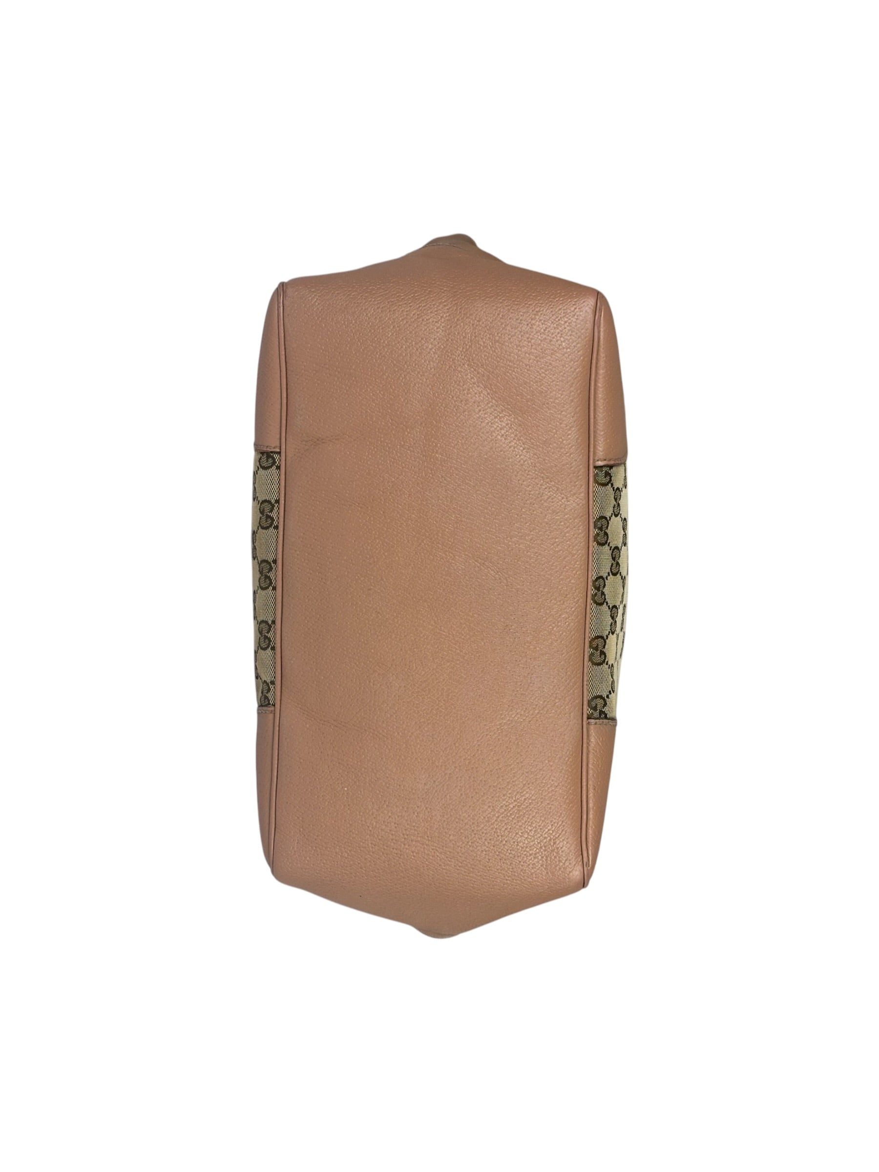 Gucci Beige/Pink Leather Trim Bree Shoulder Bag
