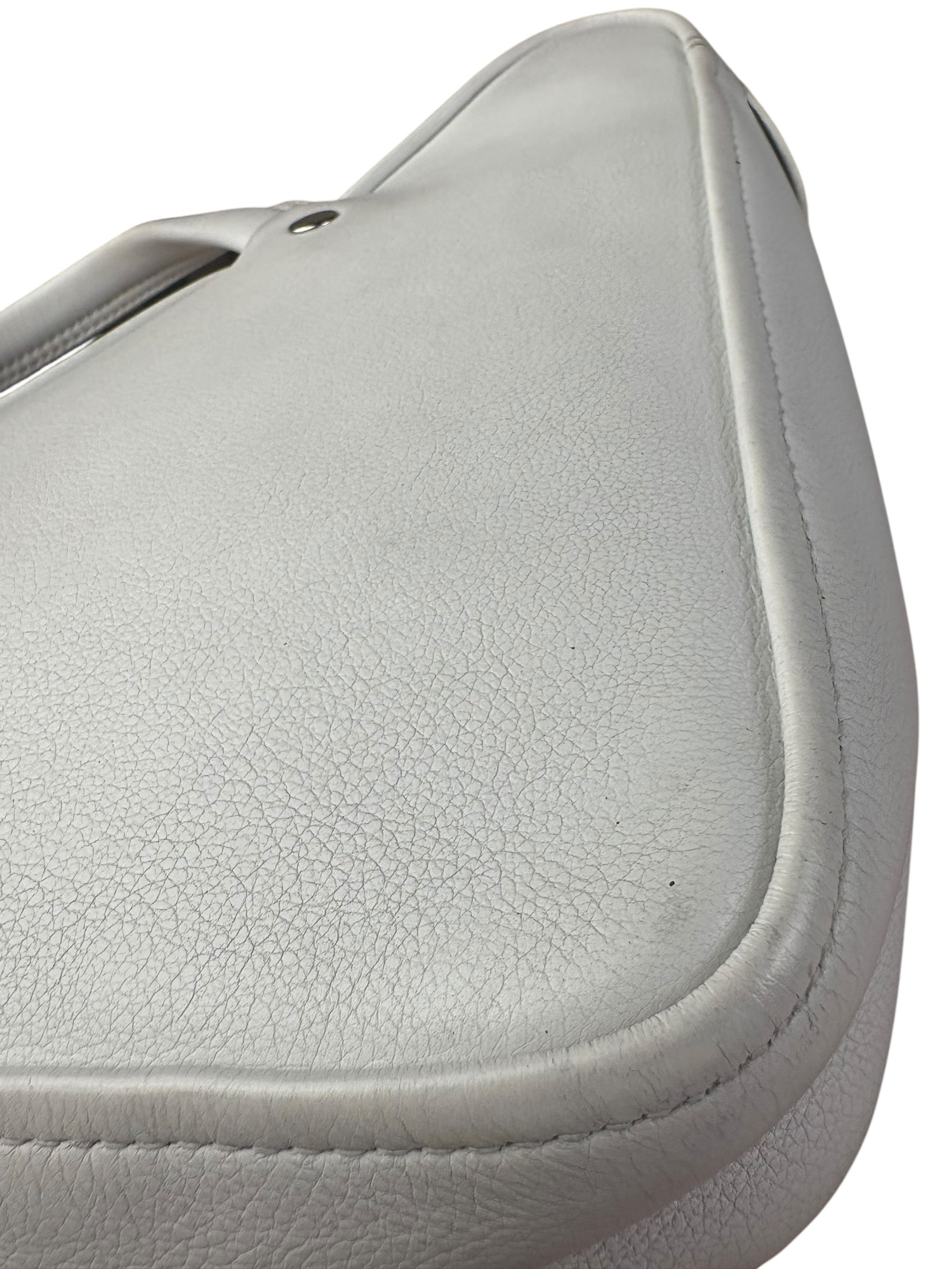 Balenciaga White Leather Triangle 2Way Bag