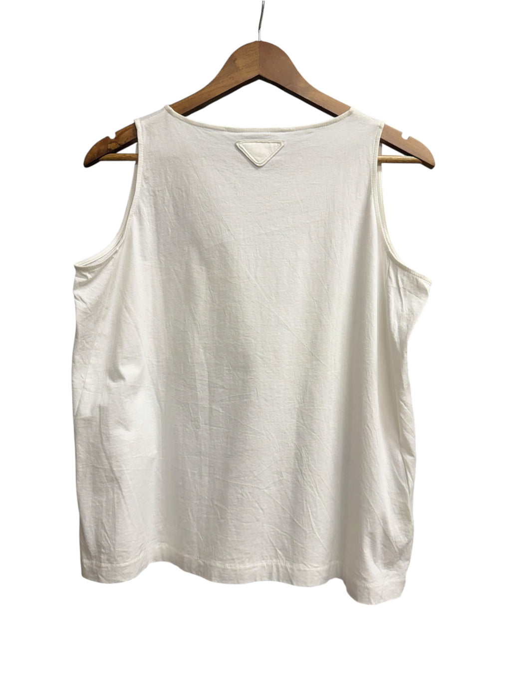 Prada White Cotton Pocket Tank Top