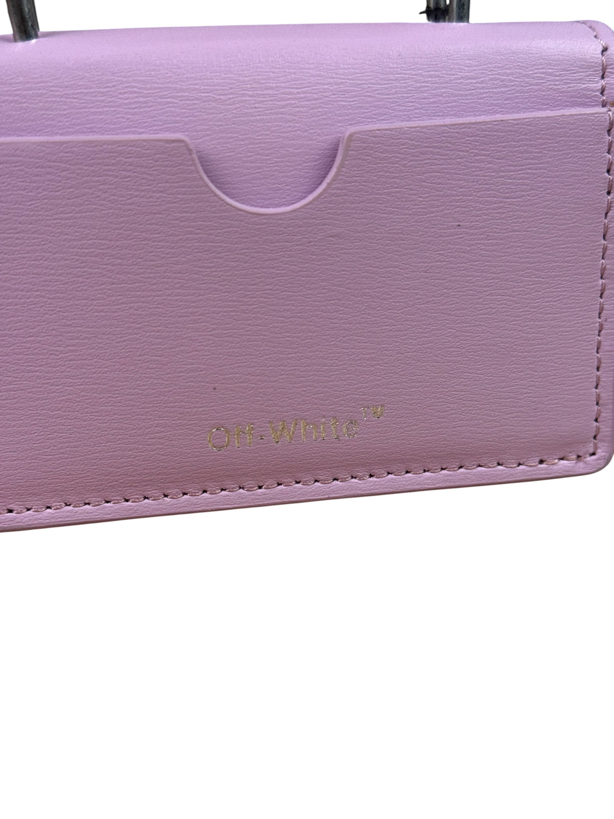 Off-White Purple Leather Micro Jitney 0.5 Two-Way Bag