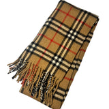 Burberry Brown Check Cashmere Scarf