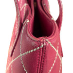 Chanel Vintage Pink Leather Wild Stitch Surpique Tote Bag