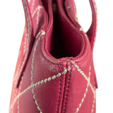 Chanel Vintage Pink Leather Wild Stitch Surpique Tote Bag