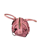 Salvatore Ferragamo Pink Nylon/Leather Bowler Bag