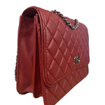 Chanel Red Caviar Leather Maxi Chain Flap Bag 2014
