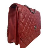 Chanel Red Caviar Leather Maxi Chain Flap Bag 2014