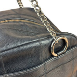 Chanel Black Caviar Chocolate Bar Shoulder Bag