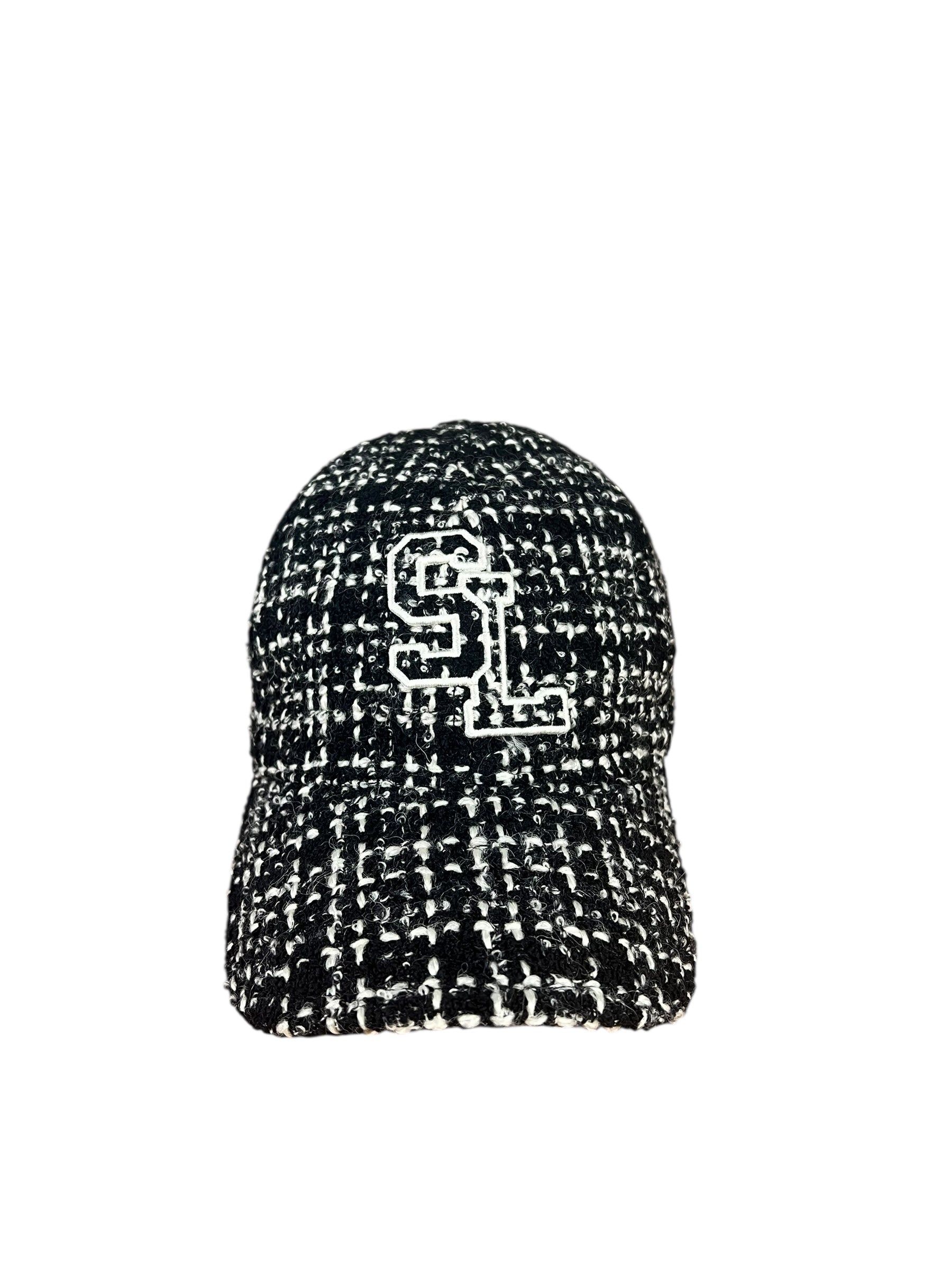Saint Laurent SL Tweed Embroidered Baseball Cap