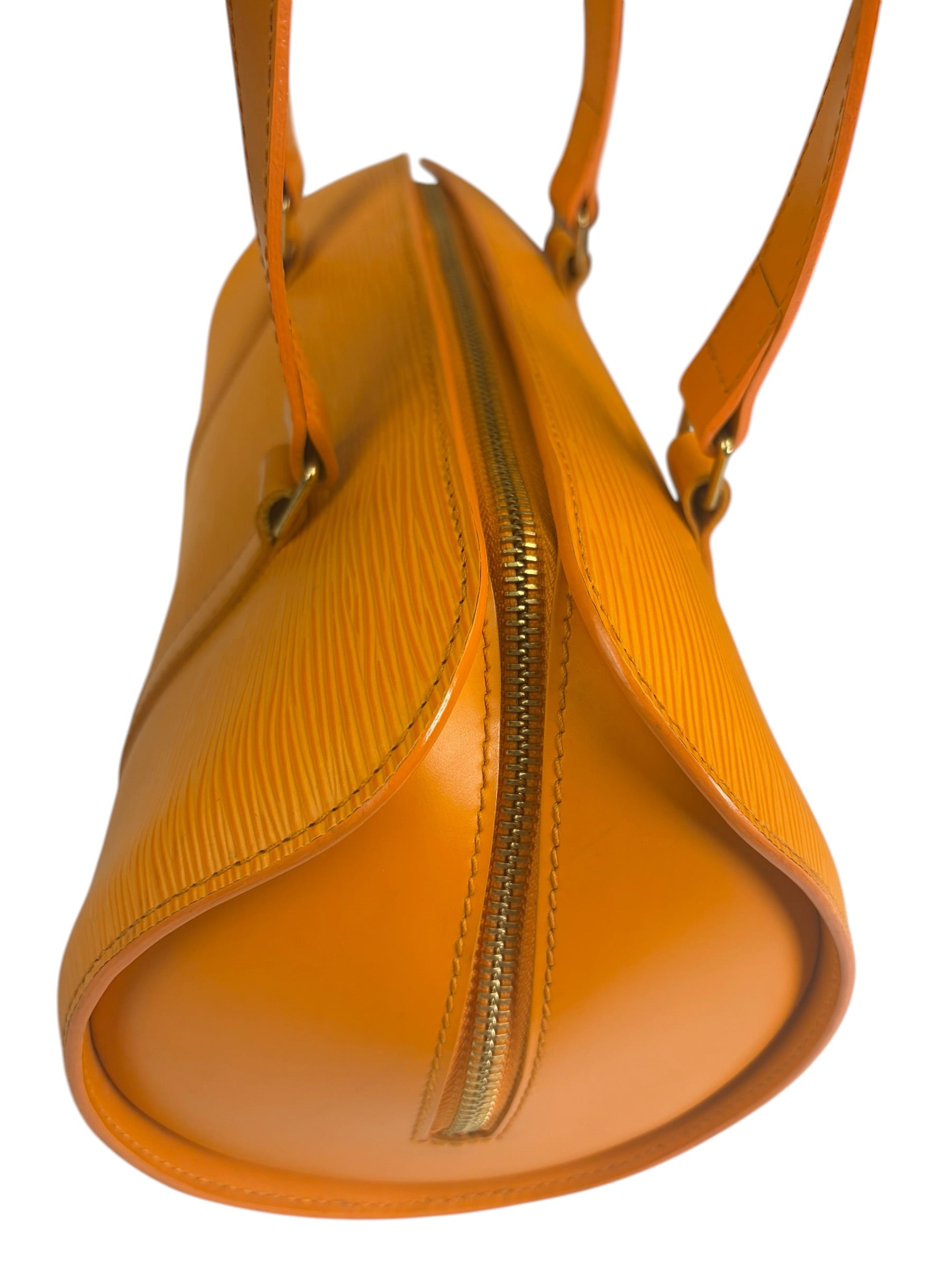 Louis Vuitton Orange Epi Leather Soufflot Handbag
