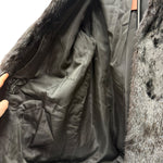 Vintage Black Fur Mid Length Coat