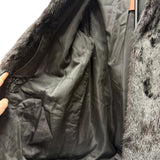 Vintage Black Fur Mid Length Coat