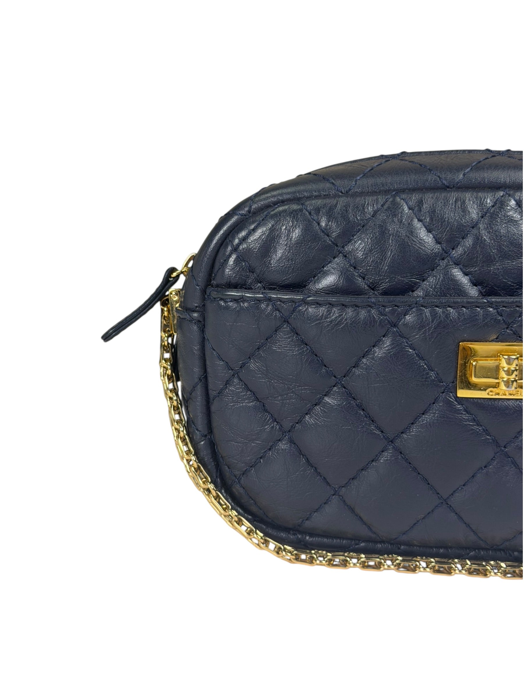 Chanel Navy Quilted Lambskin Small Camera Bag 2019