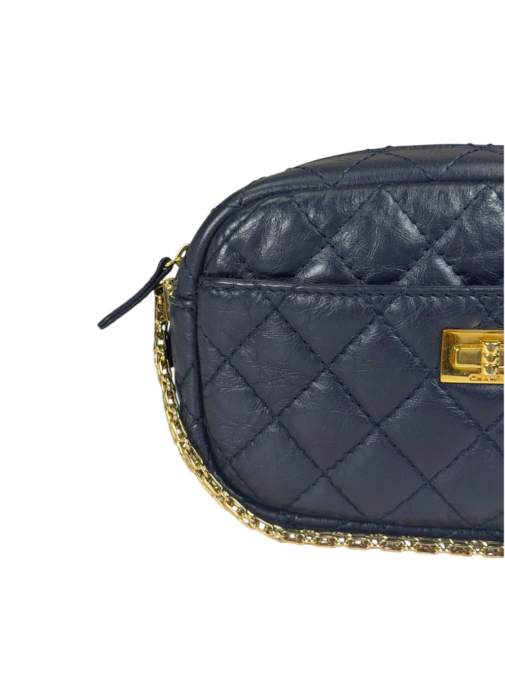 Chanel Navy Quilted Lambskin Small Camera Bag 2019