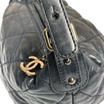 Chanel Black Quilted Lambskin Cloudy Bundle Hobo 2005